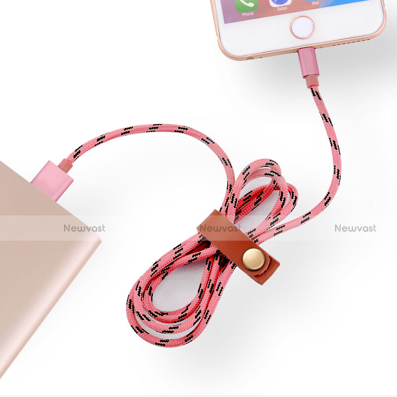 Charger USB Data Cable Charging Cord L05 for Apple iPhone 14 Pink