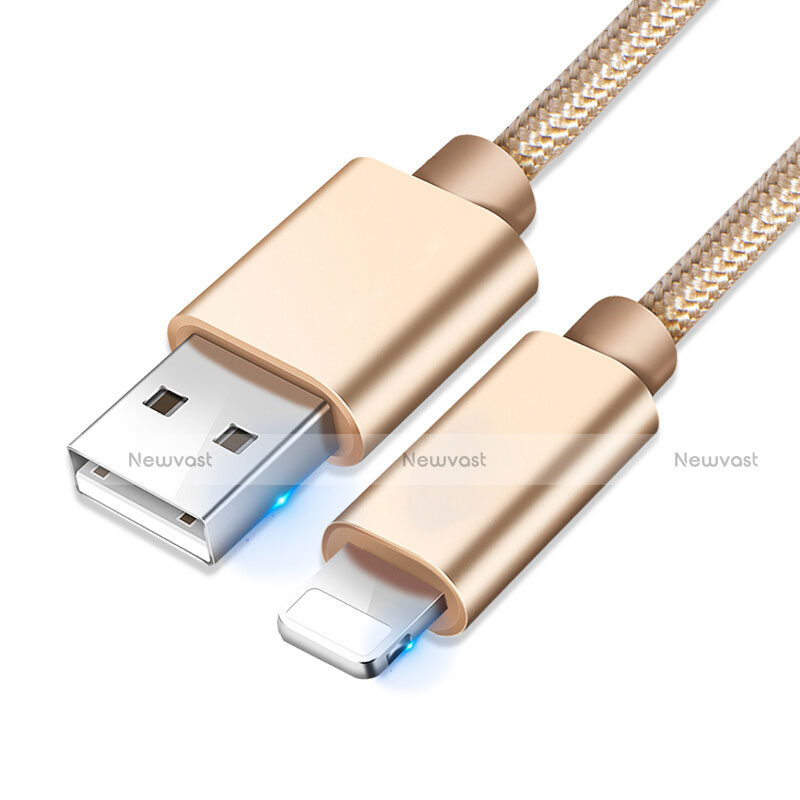 Charger USB Data Cable Charging Cord L08 for Apple iPhone 11 Pro Gold