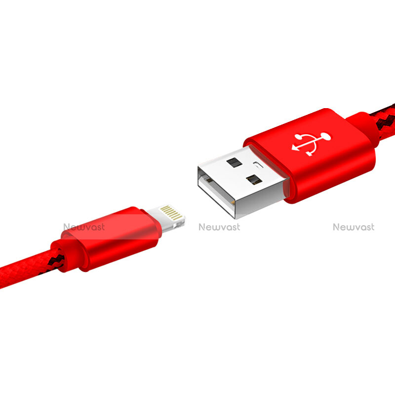 Charger USB Data Cable Charging Cord L10 for Apple iPhone 12 Pro Max Red
