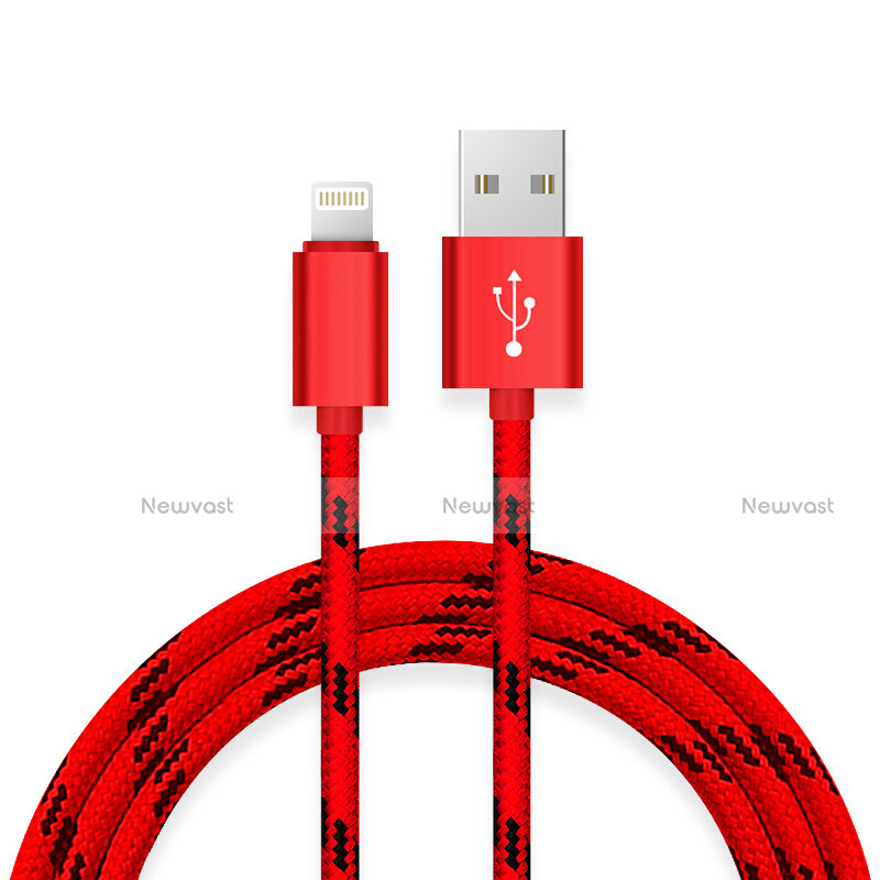 Charger USB Data Cable Charging Cord L10 for Apple iPhone 13 Pro Red