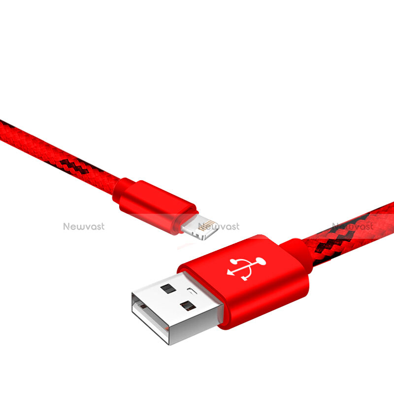 Charger USB Data Cable Charging Cord L10 for Apple iPhone X Red