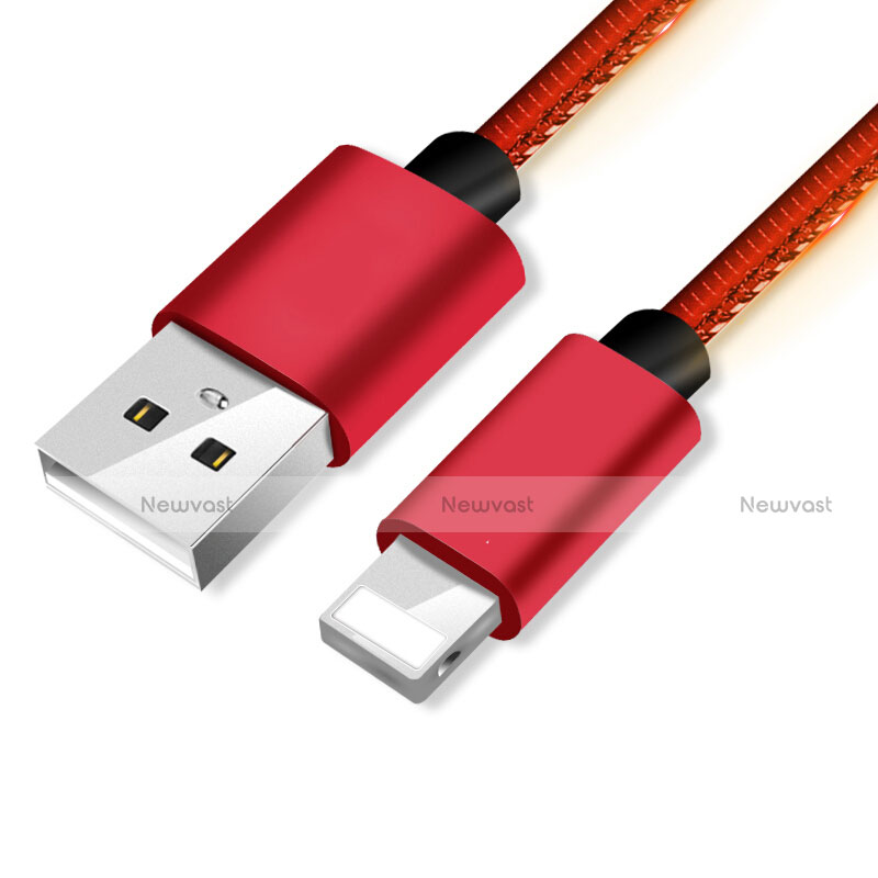 Charger USB Data Cable Charging Cord L11 for Apple iPhone 11 Pro Red