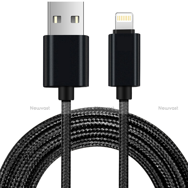 Charger USB Data Cable Charging Cord L13 for Apple iPhone 12 Pro Black