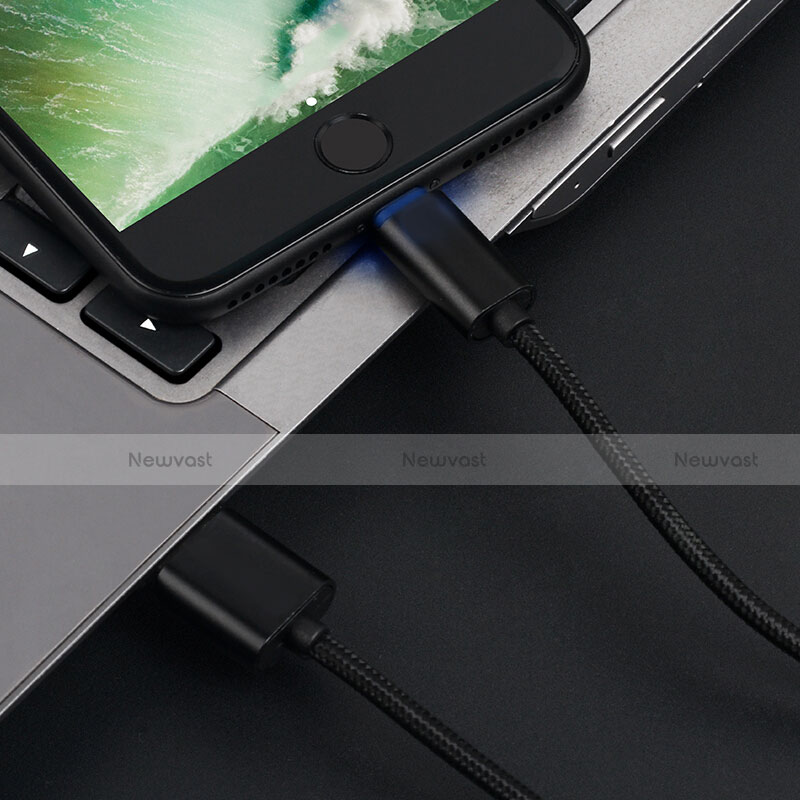Charger USB Data Cable Charging Cord L13 for Apple iPhone 12 Pro Black