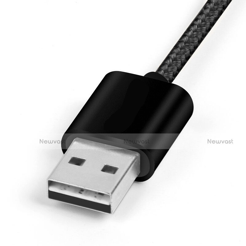Charger USB Data Cable Charging Cord L13 for Apple iPhone 14 Plus Black
