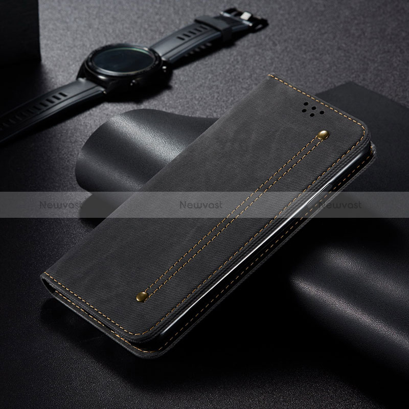 Cloth Case Stands Flip Cover B01S for Huawei P40 Pro Black