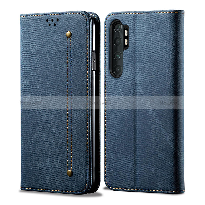 Cloth Case Stands Flip Cover B01S for Xiaomi Mi Note 10 Lite Blue