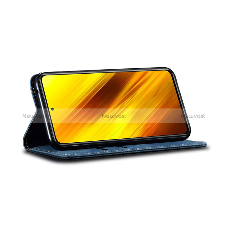 Cloth Case Stands Flip Cover B01S for Xiaomi Poco X3 NFC