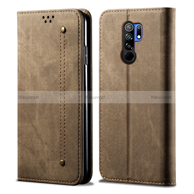 Cloth Case Stands Flip Cover B01S for Xiaomi Redmi 9 Khaki