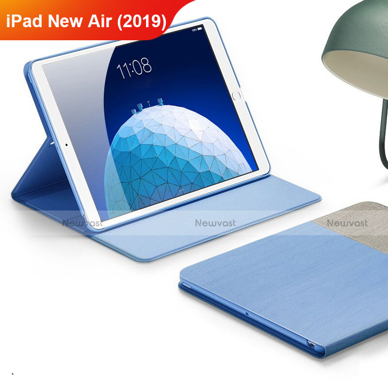 Cloth Case Stands Flip Cover for Apple iPad Air 3 Sky Blue