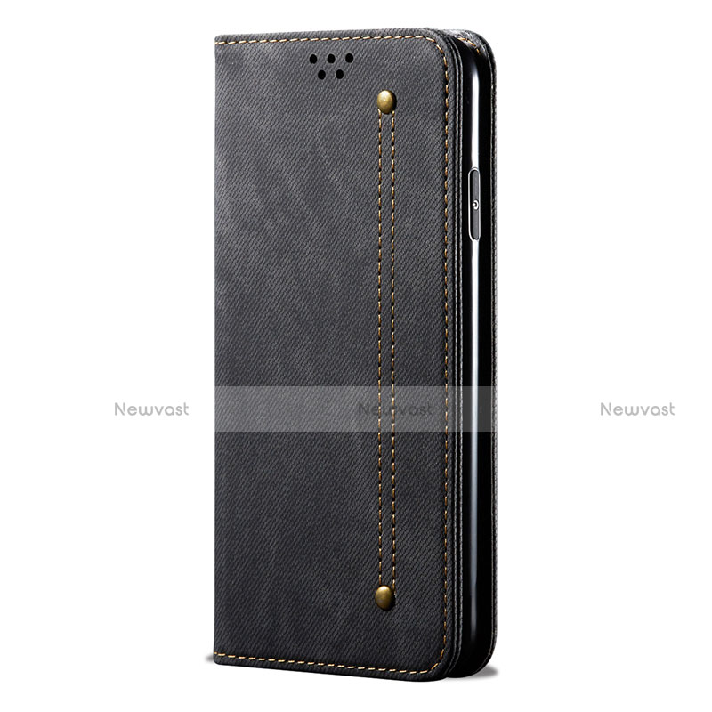 Cloth Case Stands Flip Cover for Huawei Honor 30 Black