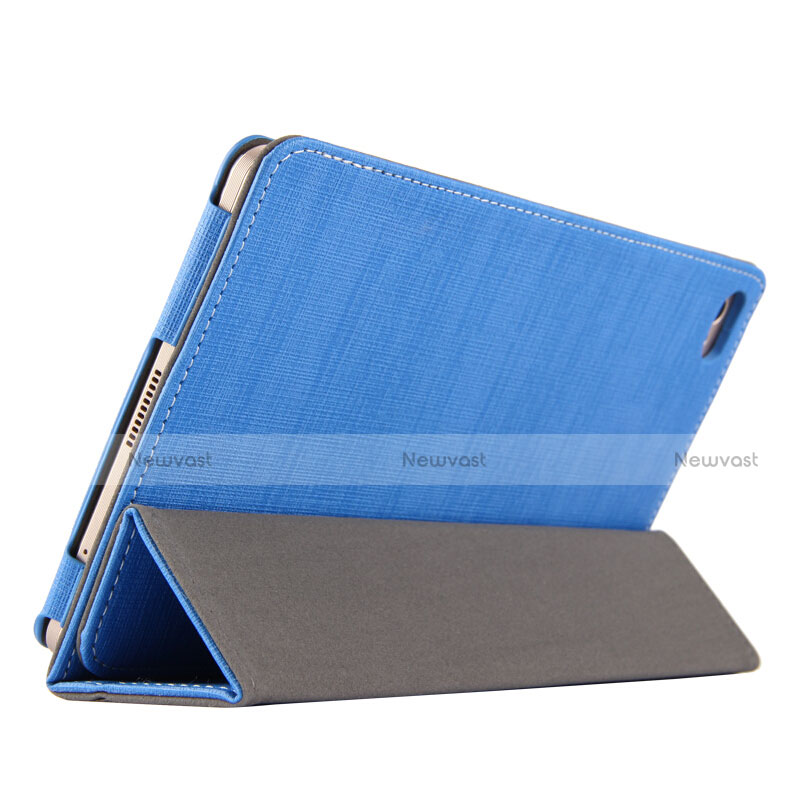 Cloth Case Stands Flip Cover for Huawei Mediapad M2 8 M2-801w M2-803L M2-802L Blue