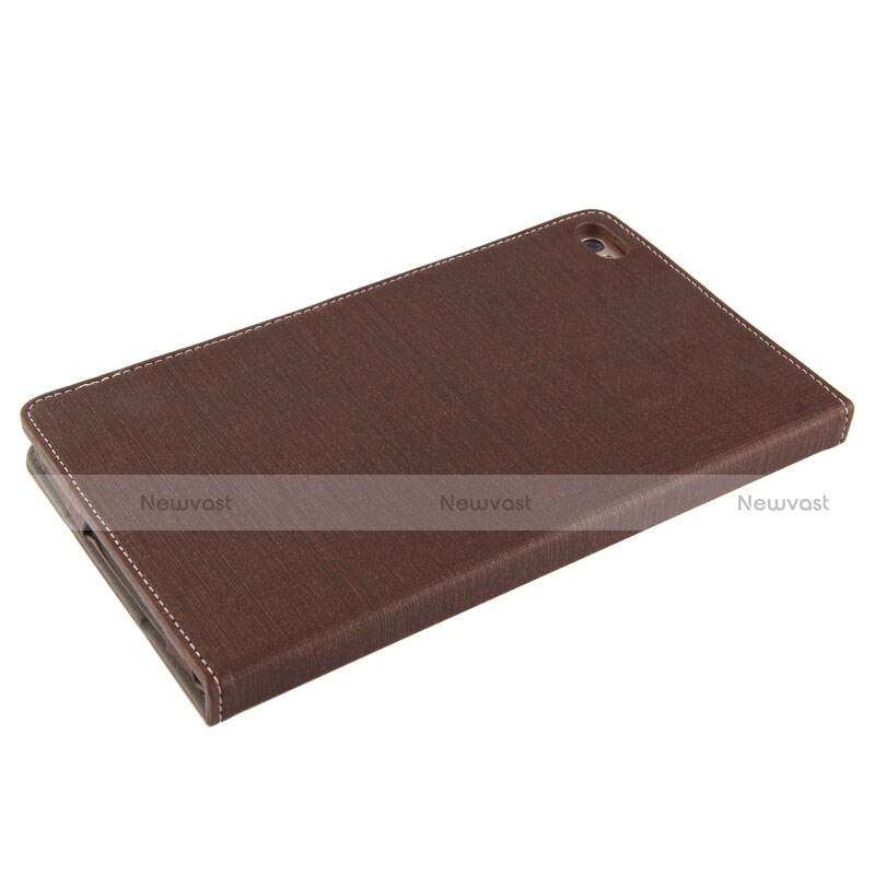 Cloth Case Stands Flip Cover for Huawei Mediapad M2 8 M2-801w M2-803L M2-802L Brown