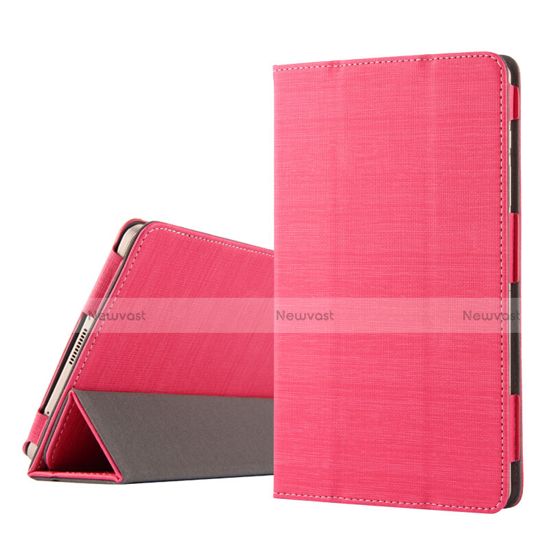 Cloth Case Stands Flip Cover for Huawei Mediapad M2 8 M2-801w M2-803L M2-802L Red