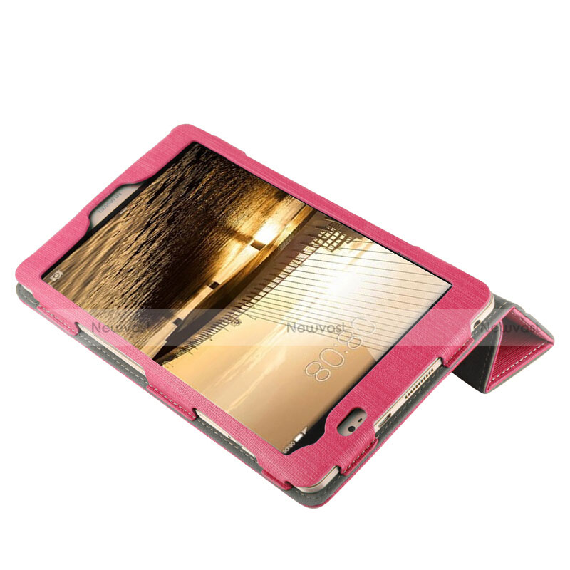 Cloth Case Stands Flip Cover for Huawei Mediapad M2 8 M2-801w M2-803L M2-802L Red