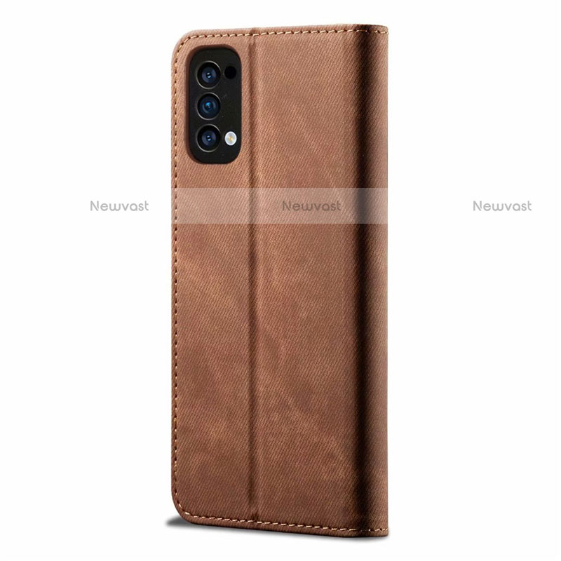 Cloth Case Stands Flip Cover for Oppo Reno4 4G