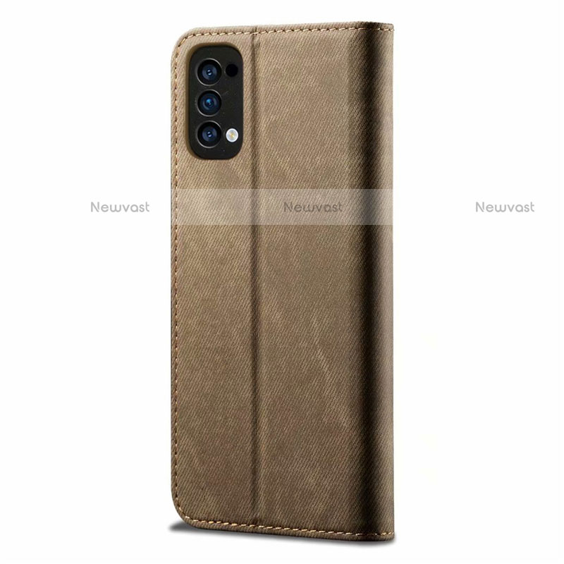 Cloth Case Stands Flip Cover for Oppo Reno4 4G
