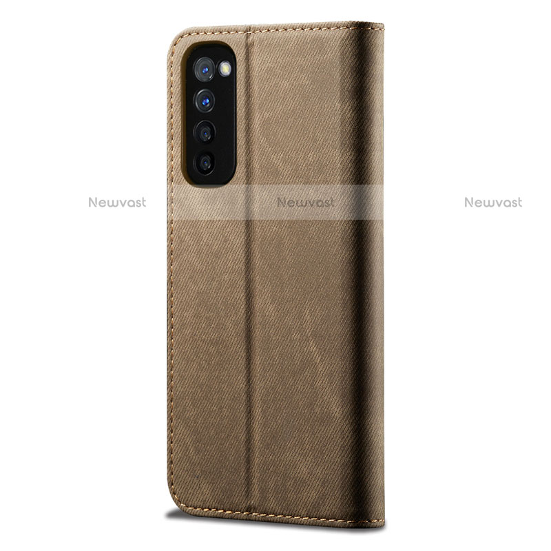 Cloth Case Stands Flip Cover for Oppo Reno4 Pro 4G