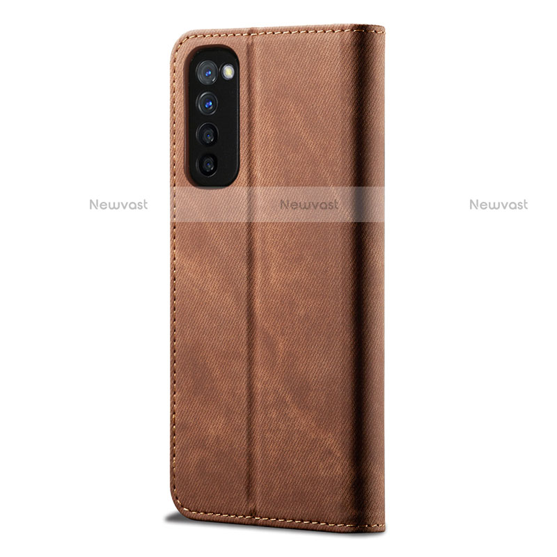 Cloth Case Stands Flip Cover for Oppo Reno4 Pro 4G
