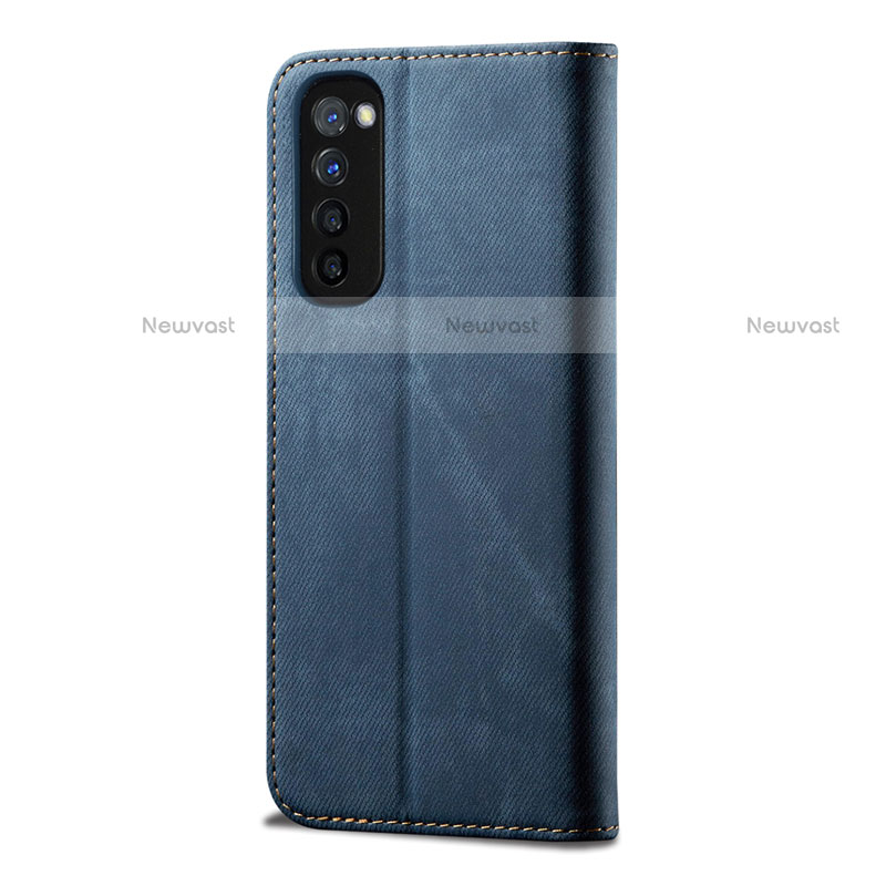 Cloth Case Stands Flip Cover for Oppo Reno4 Pro 4G