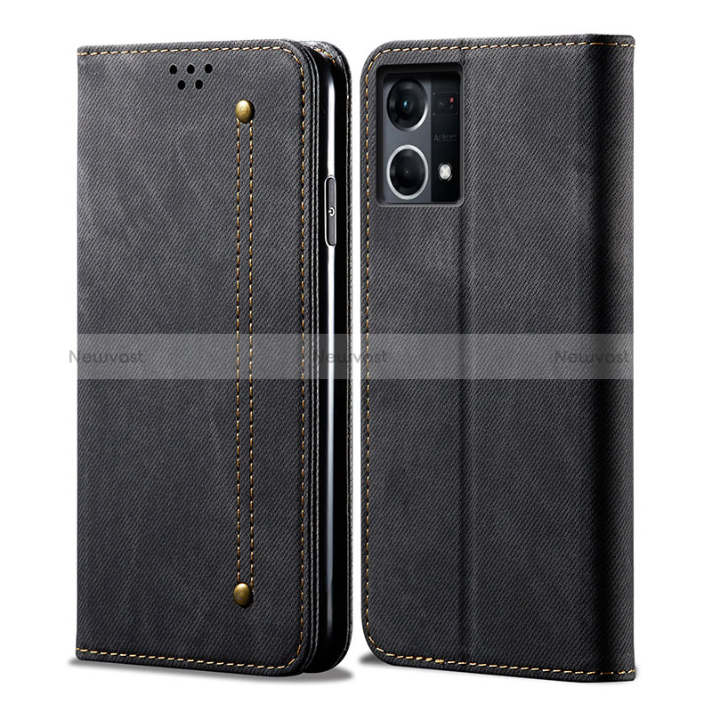 Cloth Case Stands Flip Cover for Oppo Reno7 4G