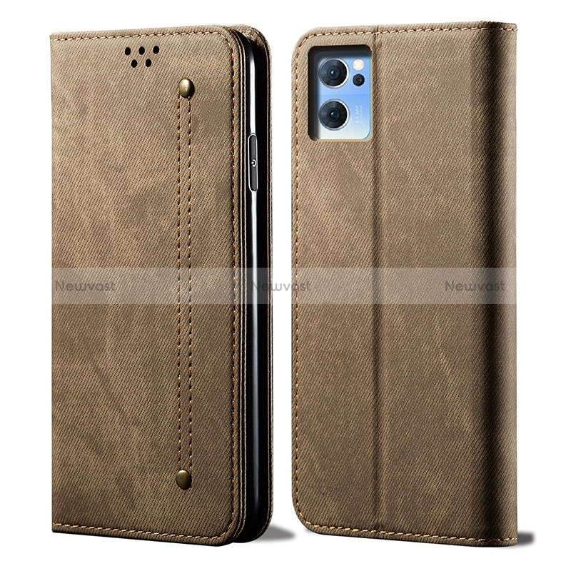 Cloth Case Stands Flip Cover for Oppo Reno7 5G