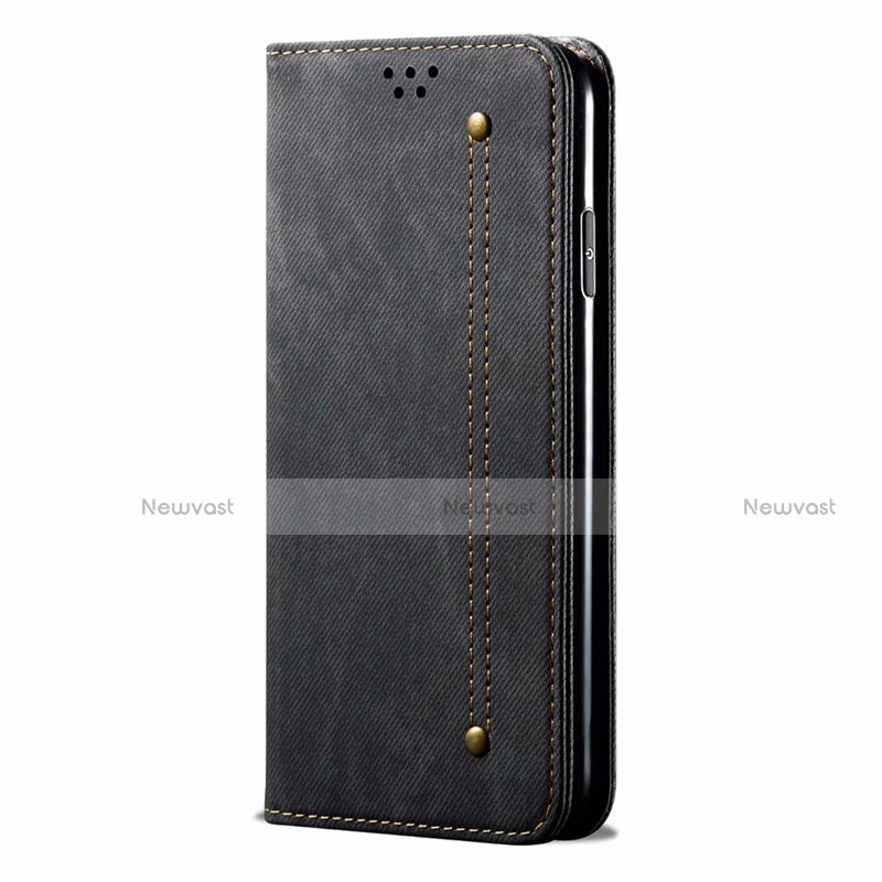 Cloth Case Stands Flip Cover for Realme 6 Pro Black