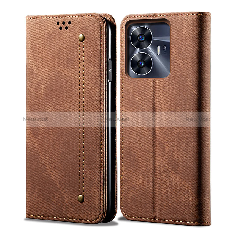 Cloth Case Stands Flip Cover for Realme C55
