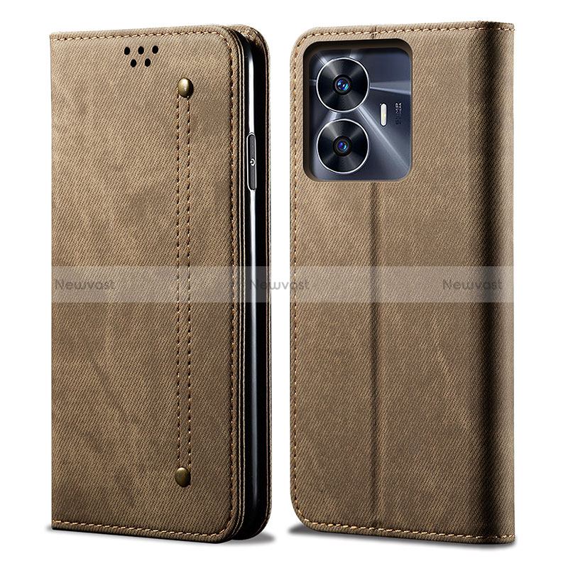 Cloth Case Stands Flip Cover for Realme Narzo N55