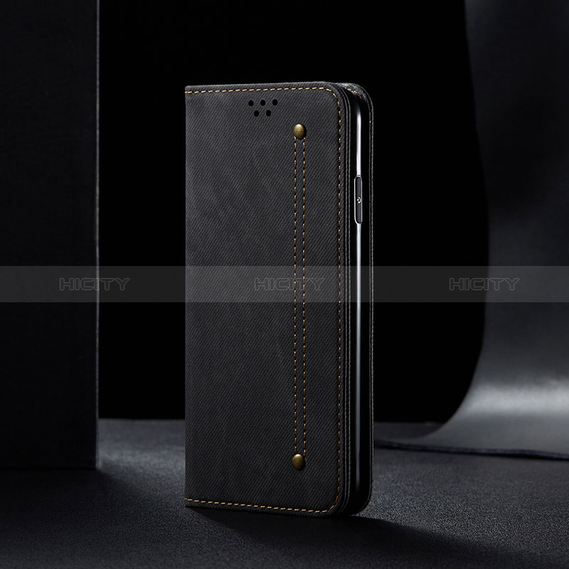 Cloth Case Stands Flip Cover for Samsung Galaxy A05s Black