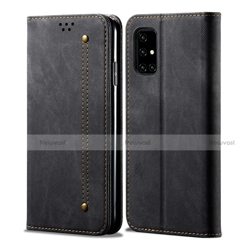 Cloth Case Stands Flip Cover for Samsung Galaxy A51 5G Black
