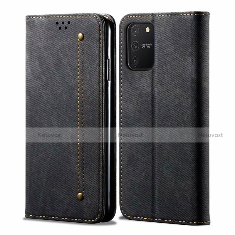 Cloth Case Stands Flip Cover for Samsung Galaxy S10 Lite Black