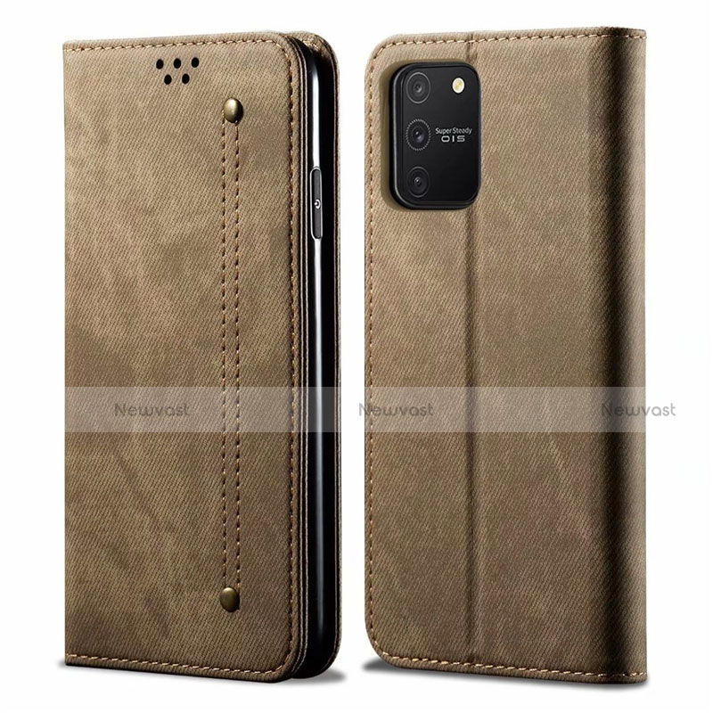 Cloth Case Stands Flip Cover for Samsung Galaxy S10 Lite Orange