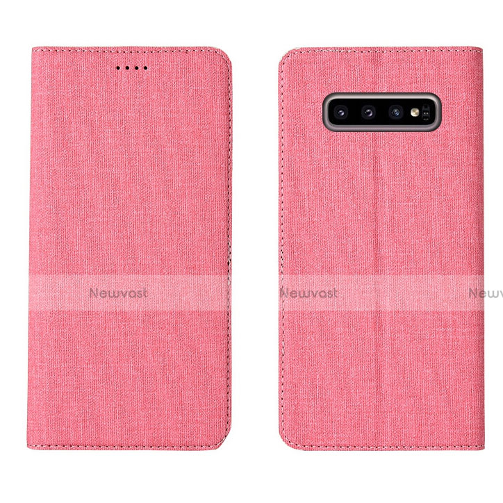 Cloth Case Stands Flip Cover H01 for Samsung Galaxy S10 Plus