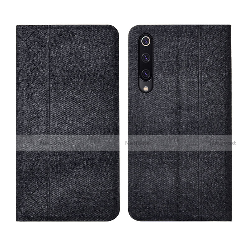Cloth Case Stands Flip Cover H01 for Xiaomi Mi A3 Black