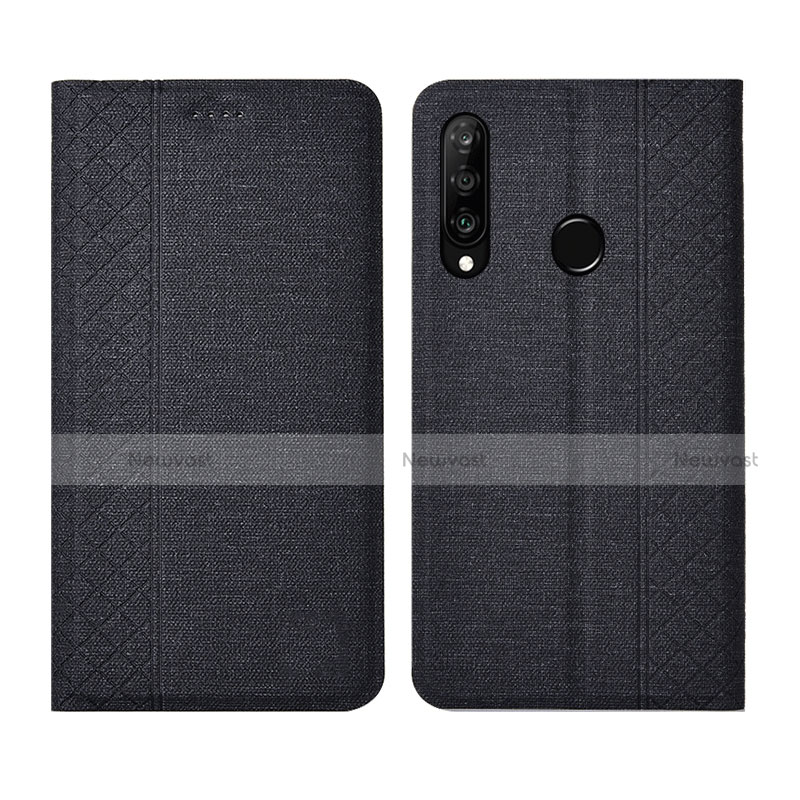 Cloth Case Stands Flip Cover H02 for Huawei P30 Lite Black
