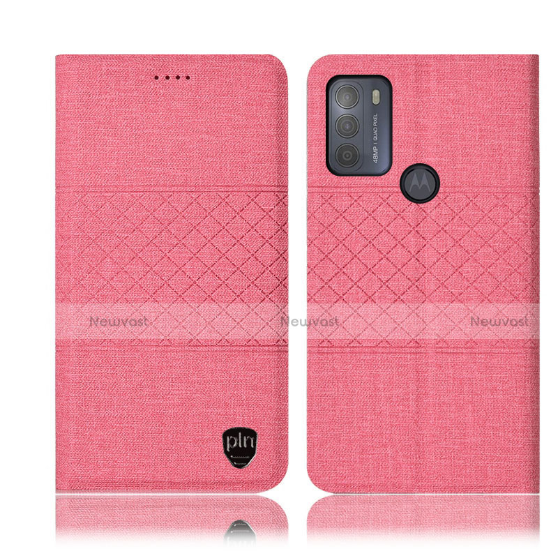 Cloth Case Stands Flip Cover H12P for Motorola Moto G50