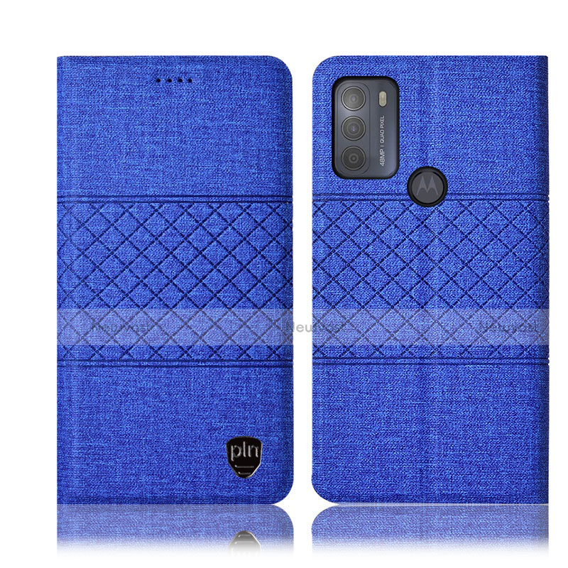 Cloth Case Stands Flip Cover H12P for Motorola Moto G50