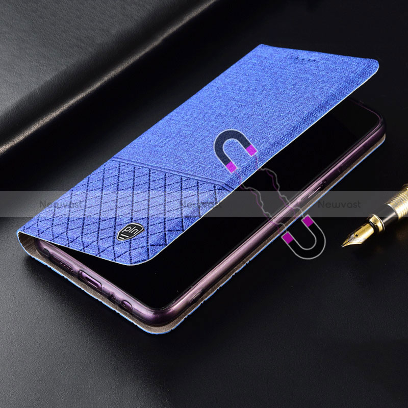 Cloth Case Stands Flip Cover H12P for Oppo A53s 5G