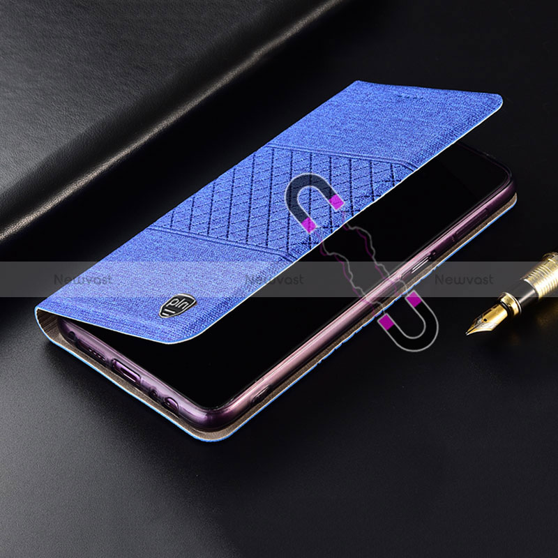 Cloth Case Stands Flip Cover H12P for Oppo A56S 5G