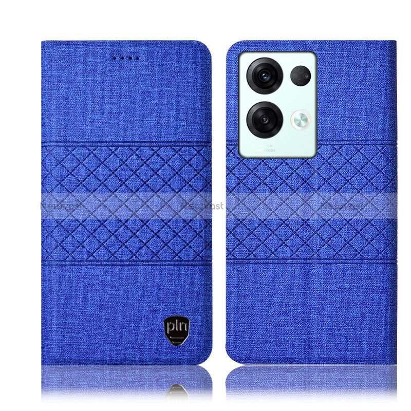 Cloth Case Stands Flip Cover H12P for Oppo Reno9 Pro+ Plus 5G