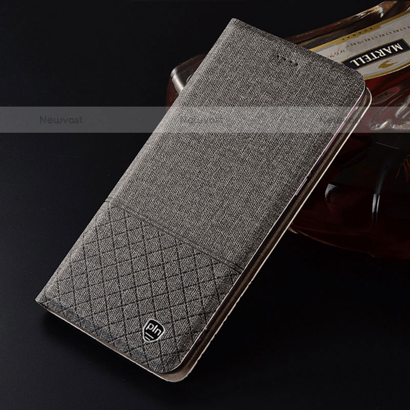 Cloth Case Stands Flip Cover H12P for Samsung Galaxy M52 5G