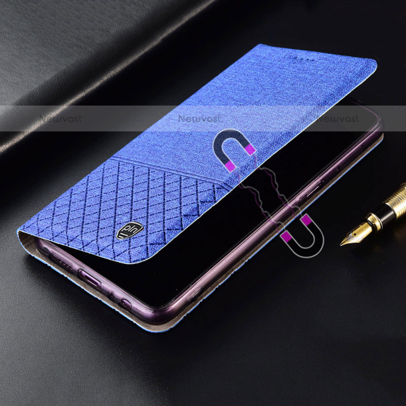 Cloth Case Stands Flip Cover H12P for Samsung Galaxy M53 5G