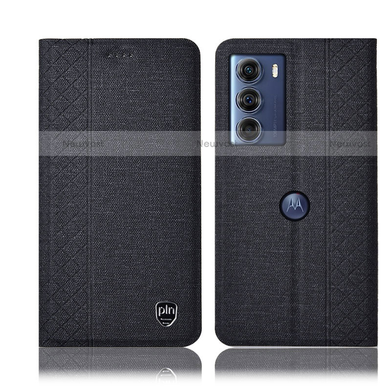 Cloth Case Stands Flip Cover H13P for Motorola Moto G200 5G Black