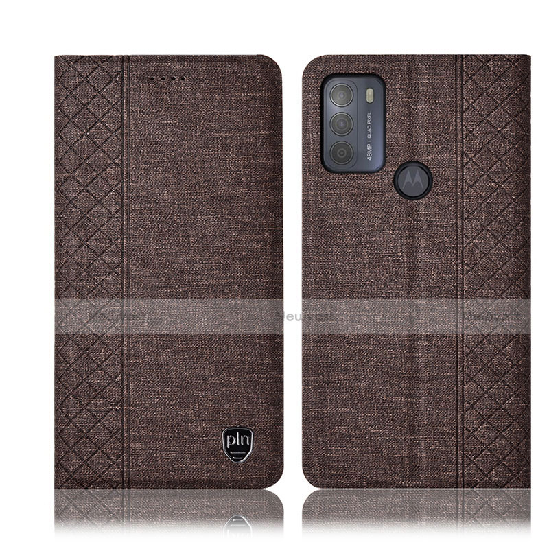 Cloth Case Stands Flip Cover H13P for Motorola Moto G50