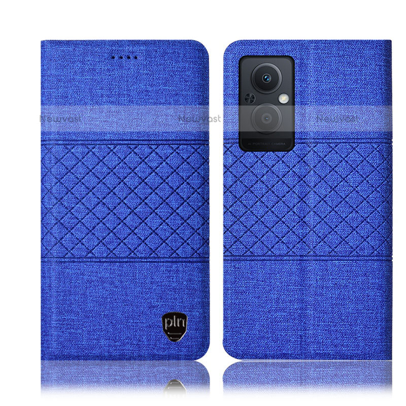 Cloth Case Stands Flip Cover H13P for OnePlus Nord N20 5G Blue