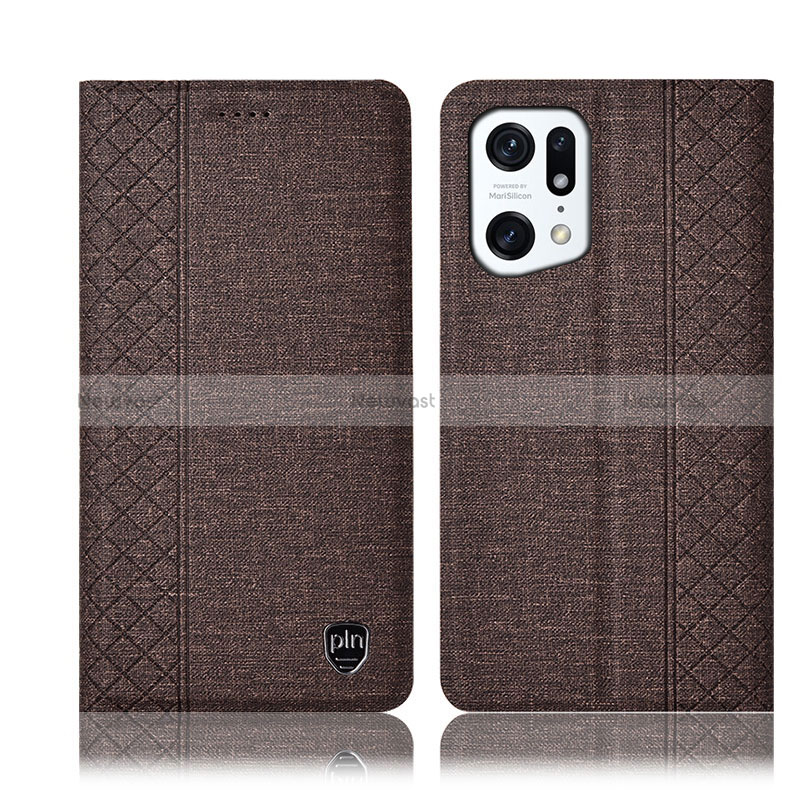 Cloth Case Stands Flip Cover H13P for Oppo Find X5 5G