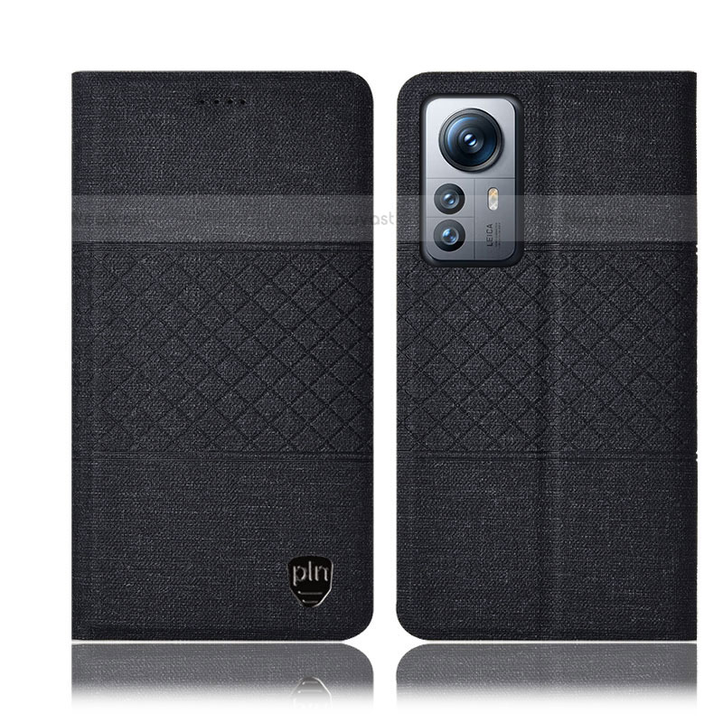 Cloth Case Stands Flip Cover H13P for Xiaomi Mi 12 Lite 5G Black