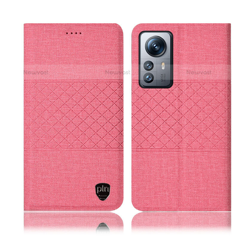 Cloth Case Stands Flip Cover H13P for Xiaomi Mi 12 Lite 5G Pink
