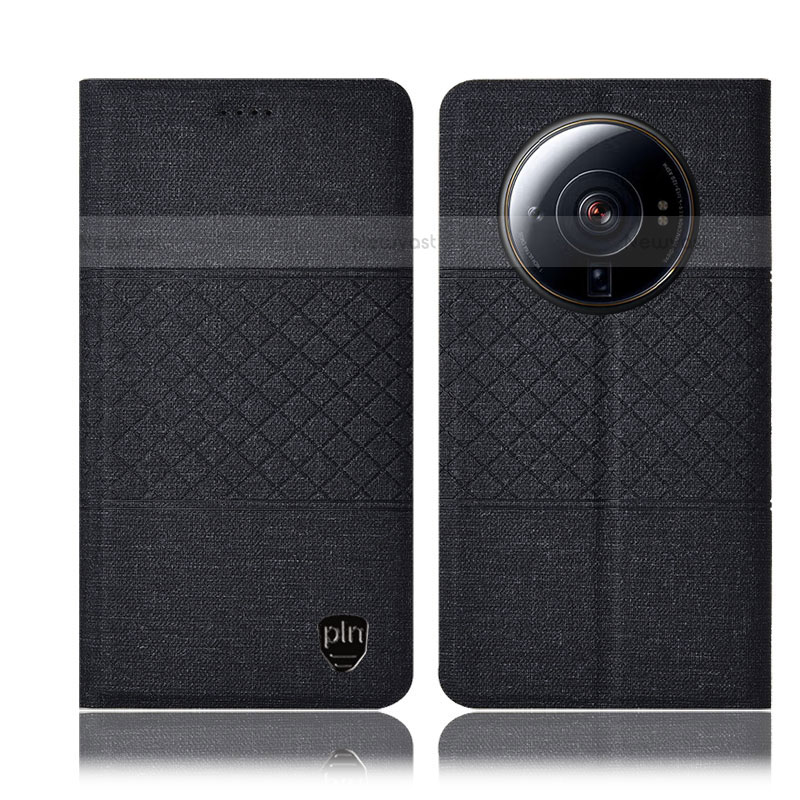 Cloth Case Stands Flip Cover H13P for Xiaomi Mi 12S Ultra 5G Black